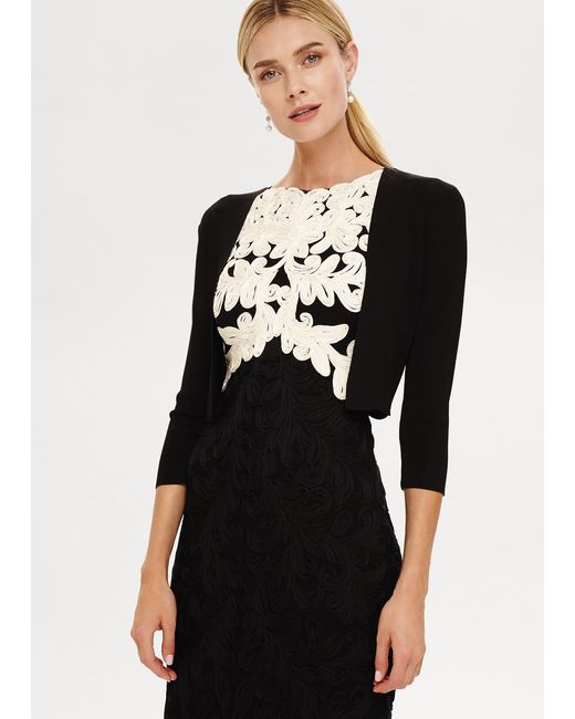 Phase Eight Black Salma Lightweight Knitted Jacket