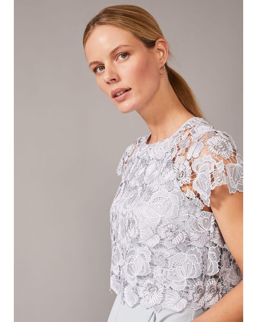 phase eight bright lipstick ilia lace bodice jumpsuit