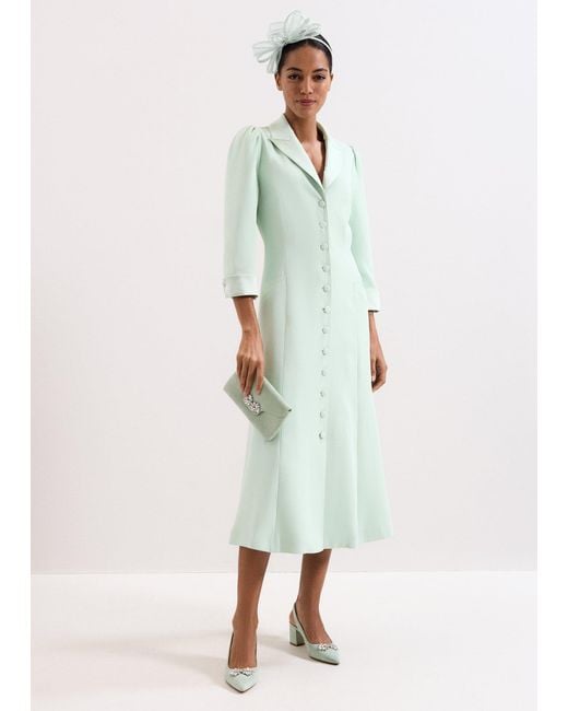 Phase Eight White Paloma Tux Midi Dress