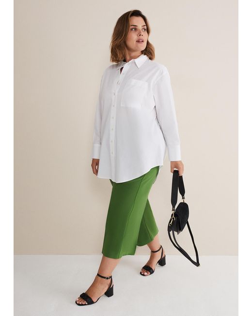 Phase Eight White Cotton Oversized Shirt