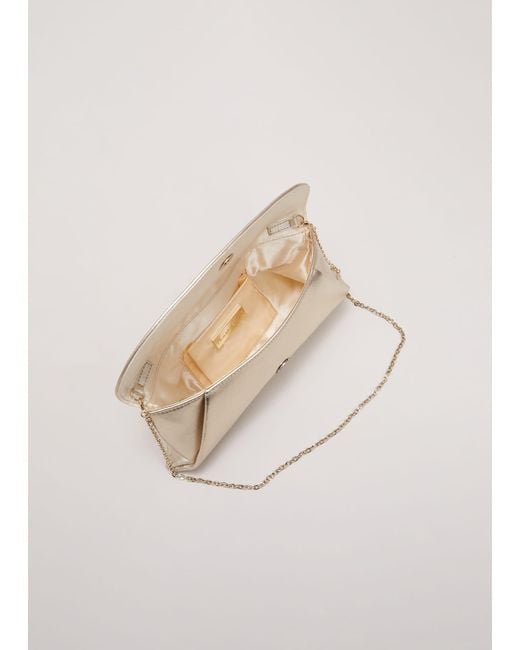 Phase Eight White 's Leather Clutch Bag