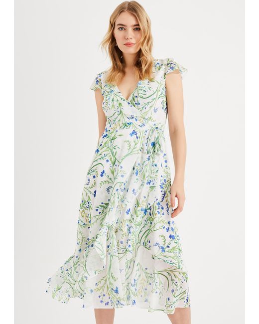 Flavia Floral Print Midi Dress | Lyst UK