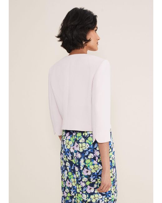 Phase Eight White Cara Textured Jacket