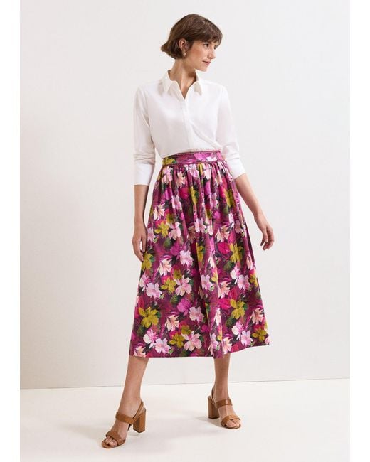 Phase Eight Red Arina Floral Skirt