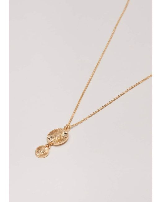 Phase Eight Natural Textured Disc Pendant Necklace