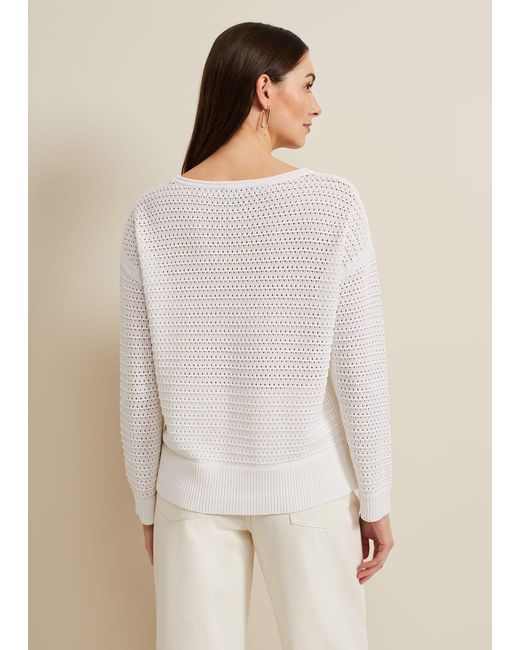 Phase Eight Natural Annie Textured Jumper
