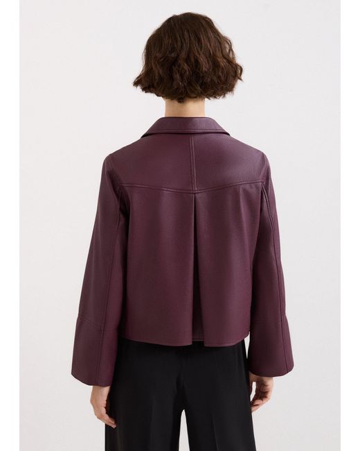 Phase Eight Purple Malina Pu Jacket