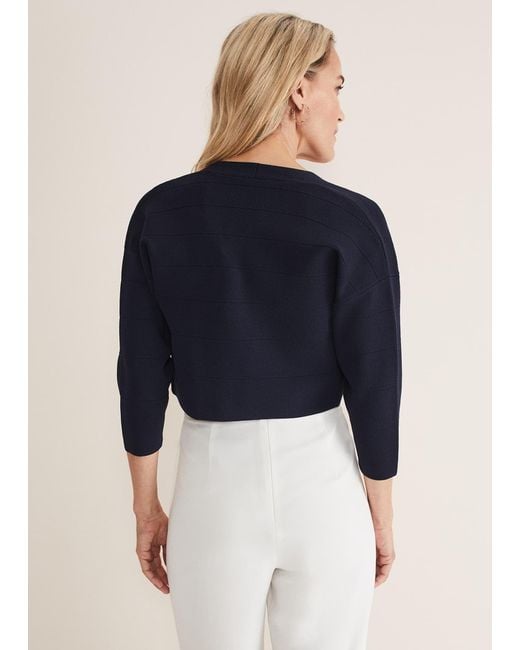 Phase Eight Blue Delphi Bandage Knitted Cover Up