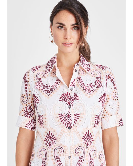 Damsel In A Dress Pink 's Kaylor Embroidered Shirt Dress