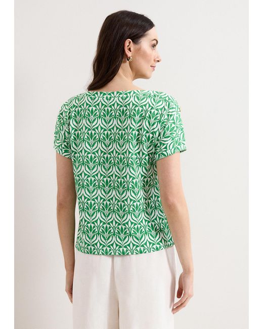 Phase Eight Green Suzie Printed Top