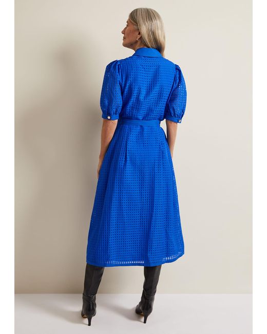 Phase Eight Blue Carey Check Dress