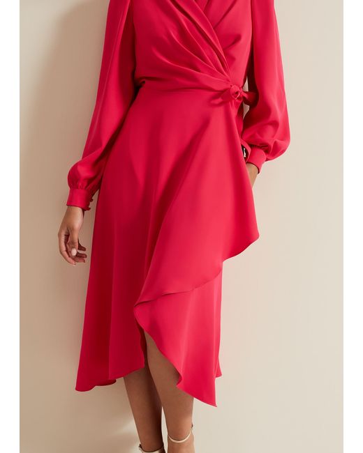 Phase Eight Red 's Petite Philippa Wrap Dress