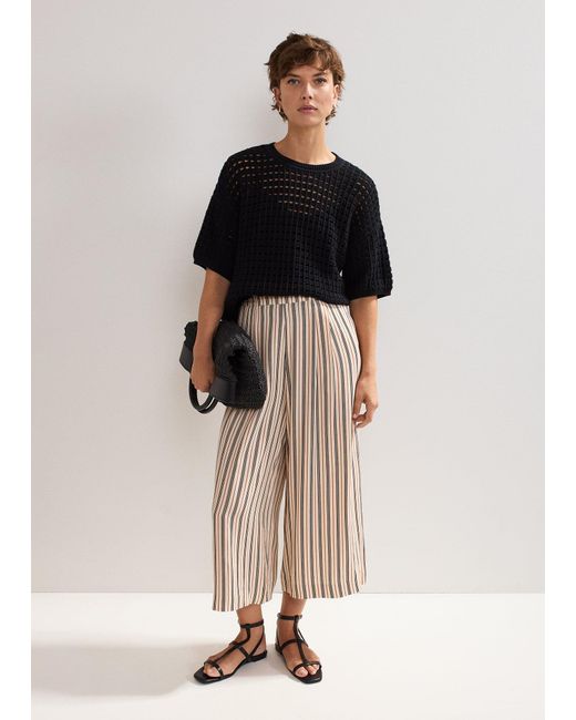 Phase Eight Black Malaya Stripe Culotte