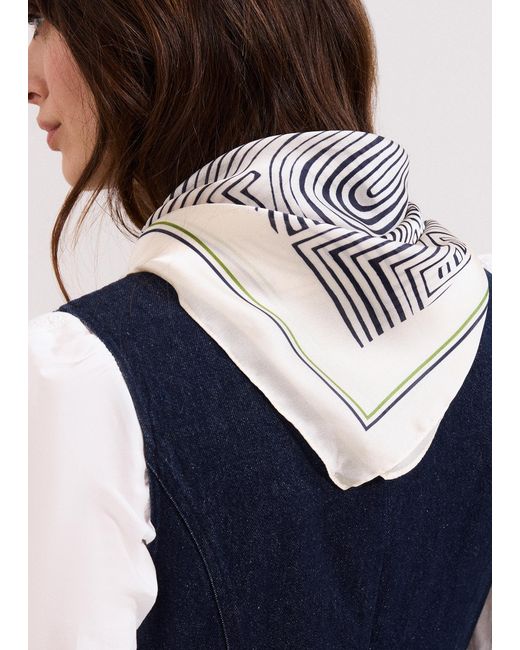Phase Eight Blue Geo Print Scarf