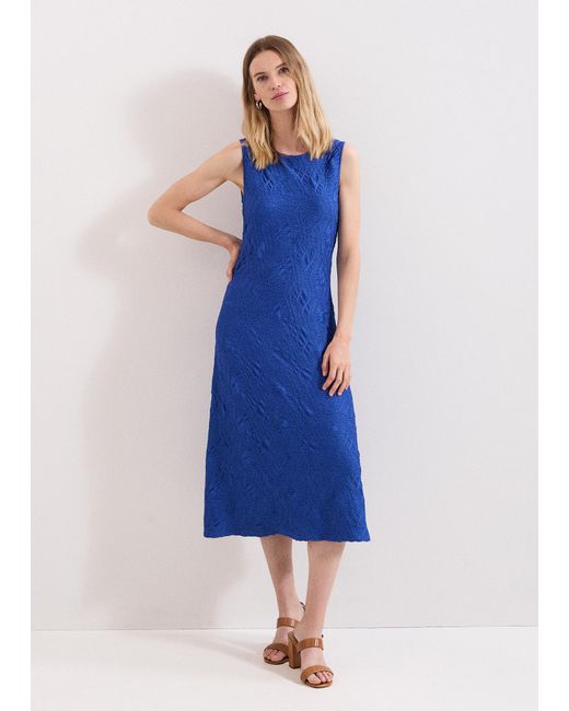 Phase Eight Blue Talia Textured Midi Dress