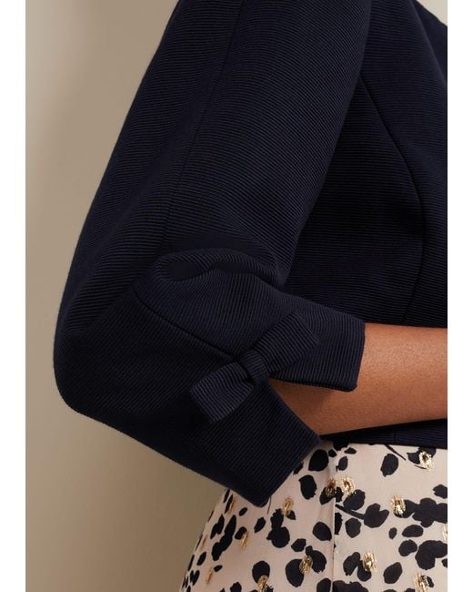 Phase Eight Blue 's Petite Zoelle Bow Jacket