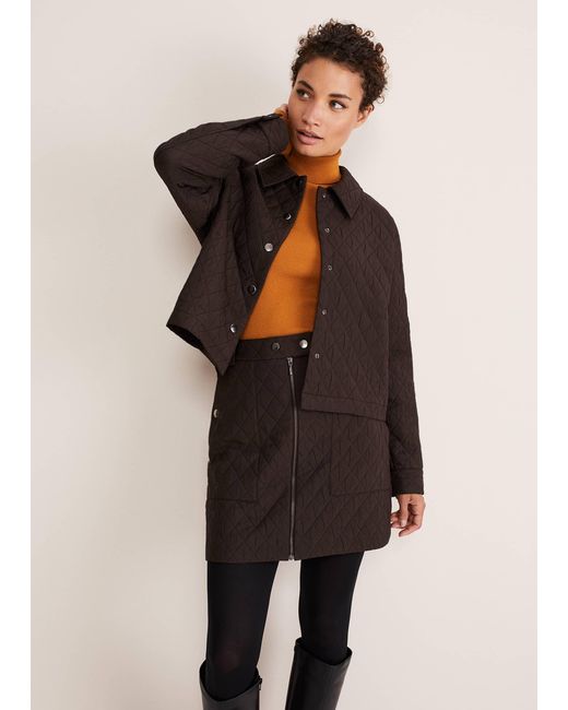 Phase Eight Black Chaya Quilted Jacket Co-Ord