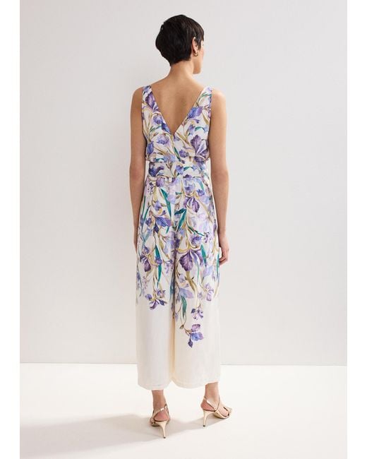 Phase Eight White Ethel Floral Jumpsuit