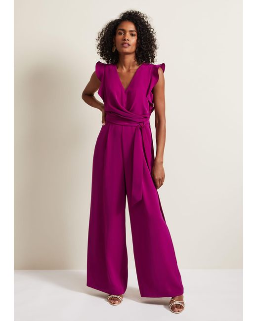 Phase Eight Pink 's Minnie One Shoulder Pleated Maxi Dress