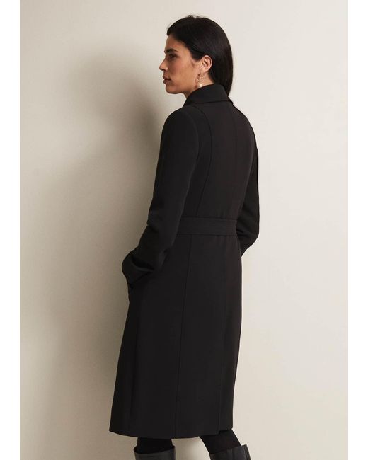 Phase Eight Black Layana Smart Trench Coat
