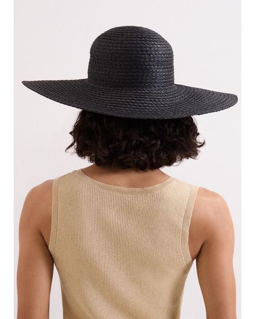 Phase Eight Black Straw Hat