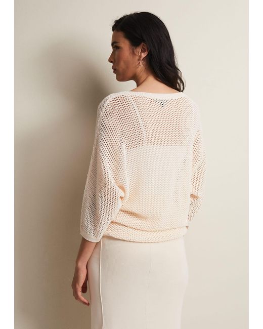 Phase Eight Natural 's Tanah Textured Tape Knit
