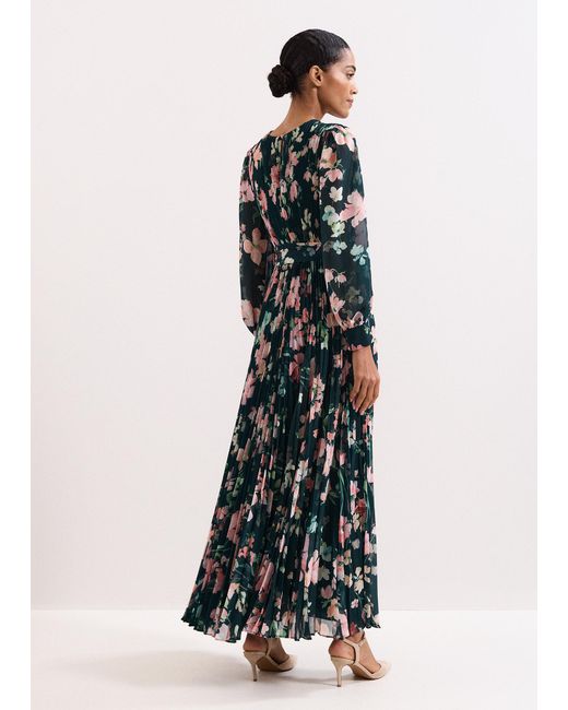 Phase Eight Blue Rosa Floral Maxi Dress