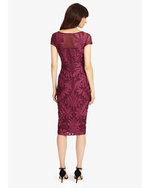 Phase Eight Red Trini Tapework Dress