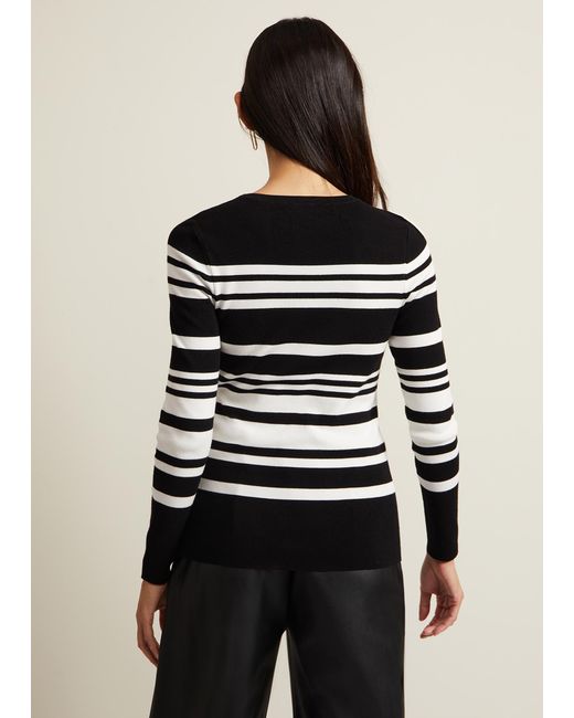 Phase Eight Black Serena Stripe Jumper