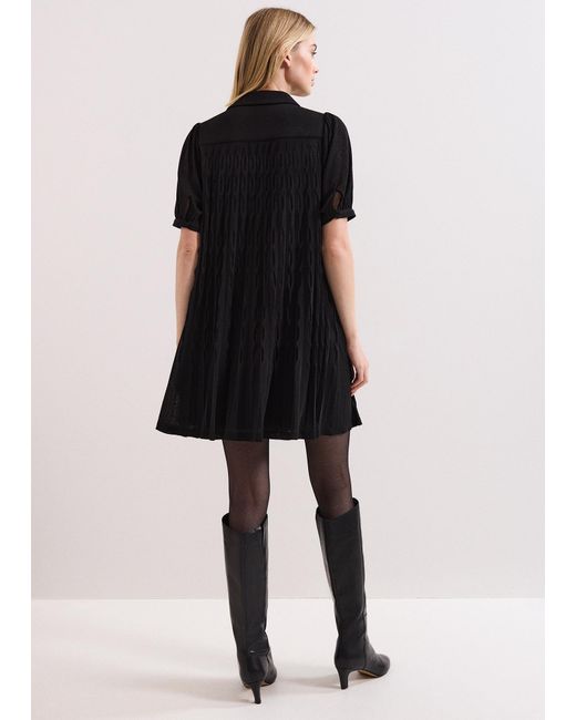Phase Eight Black Pleated Swing Dress
