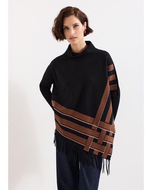 Phase Eight Black Athena Tassel Block Jumper