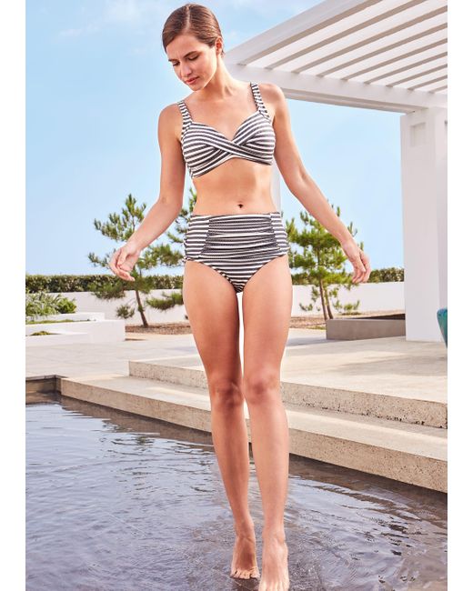 Phase Eight Blue September Striped Bikini Top