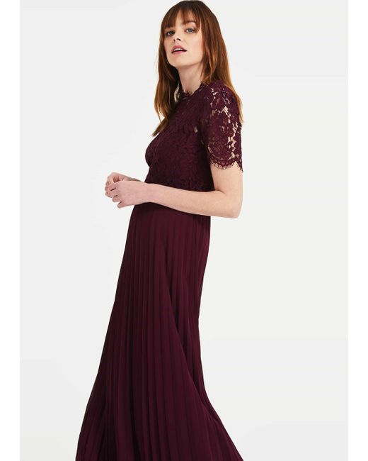 elisabetta lace pleated dress
