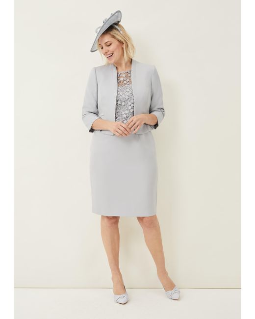 silver grey occasion jacket