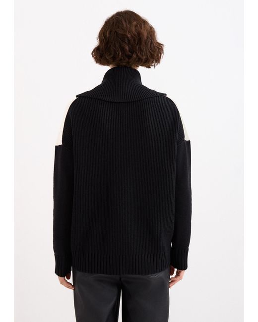 Phase Eight Black Dara Chunky Colour Block Jumper