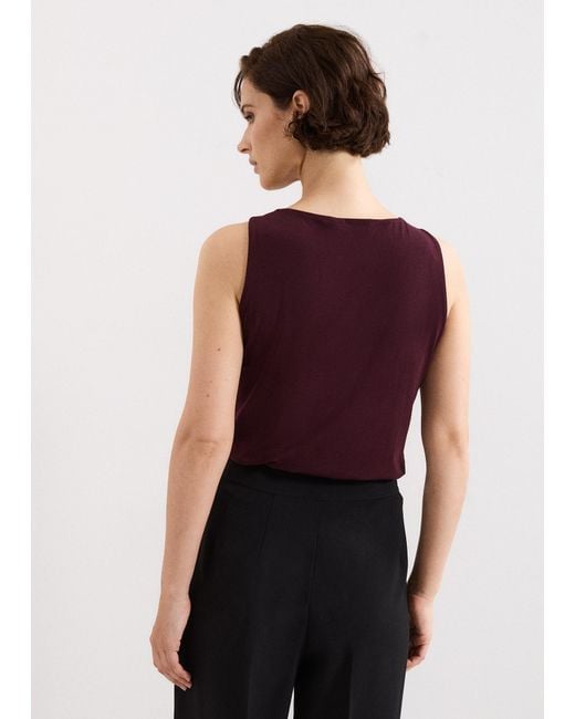 Phase Eight Red Samie Metal Detail Sleeveless Top