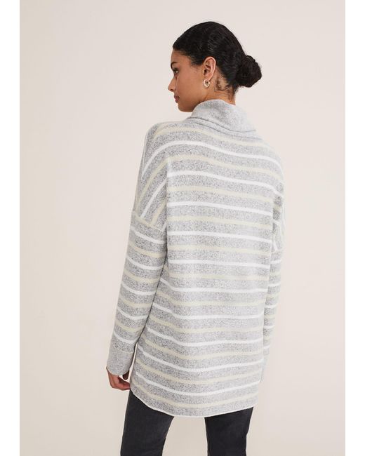 Phase Eight Natural Leya Stripe Snuggle Top