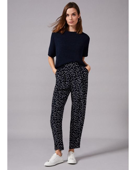 Phase Eight Blue Keiko Spot Trousers
