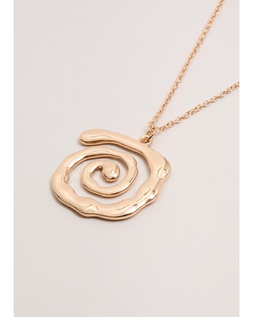 Phase Eight Natural Long Swirl Pendant