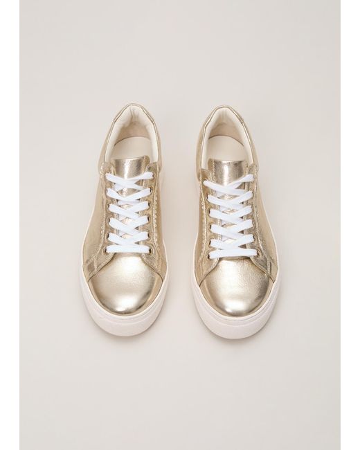 Phase Eight Natural Metallic Trainer