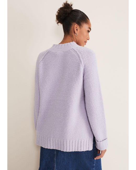 Phase Eight Purple Zelia Wool Blend Jumper
