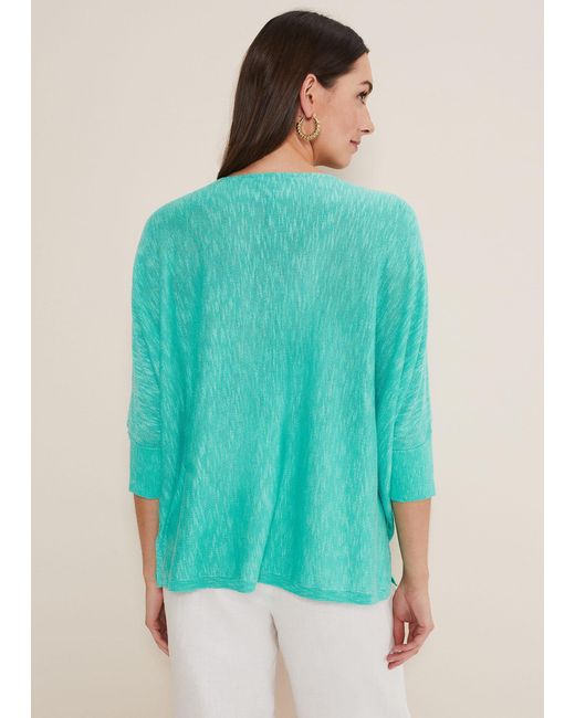 Phase Eight Blue Larisa V Neck Knit