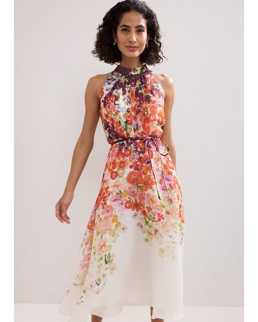 Phase Eight White Bethany Floral Print Dress