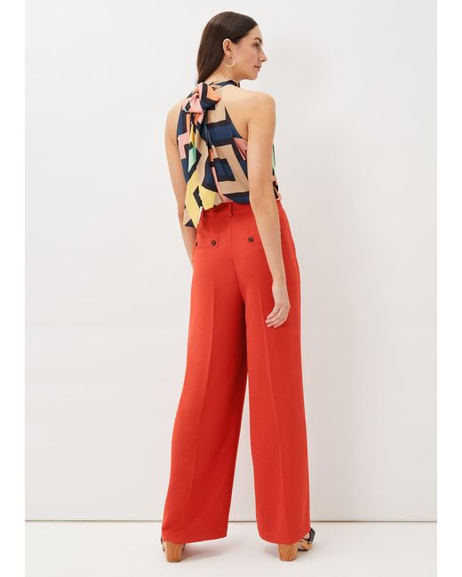 Phase Eight Red Opal Wide Leg Trousers