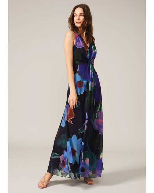 Phase Eight Blue Azana Print Maxi Dress