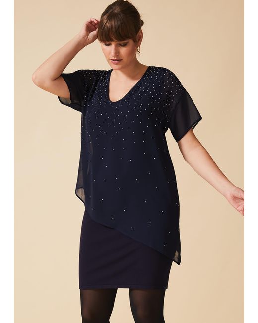 Phase Eight Blue Miren Layered Dress