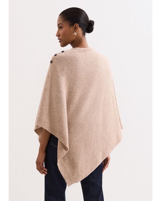 Phase Eight Natural Smart Button Poncho