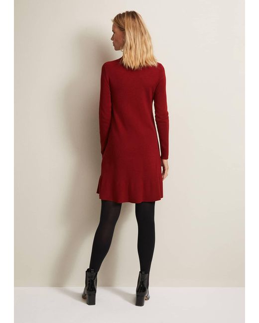 Phase Eight Red 's Vickie Fine Knit Mini Dress