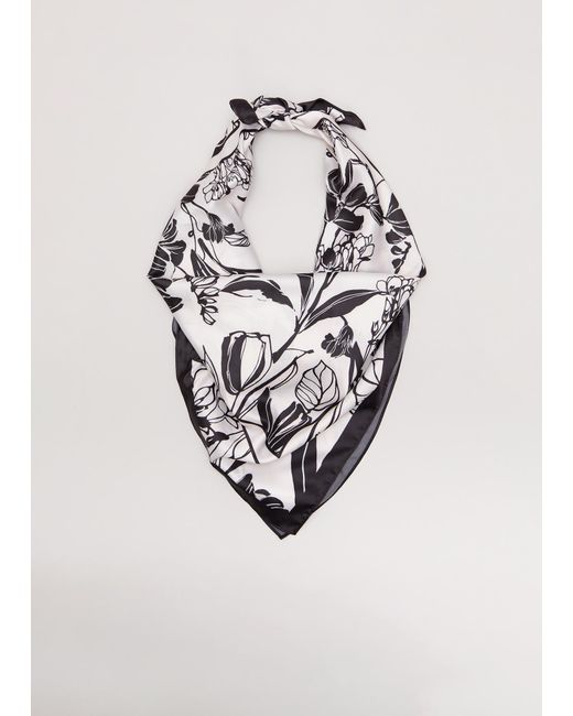 Phase Eight White Annika Floral Square Scarf
