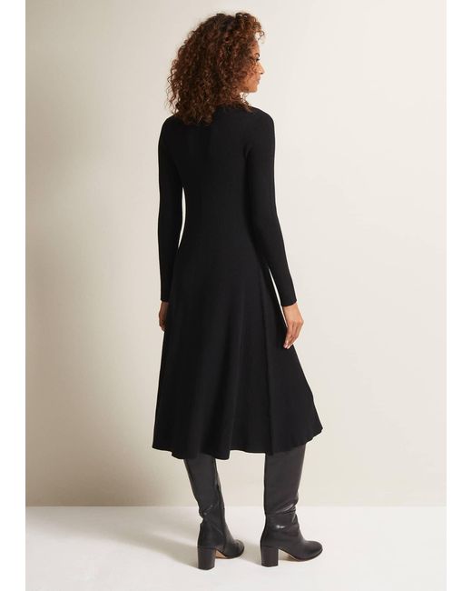 Phase Eight 's Amberlyn Black Fit And Flare Midi Dress